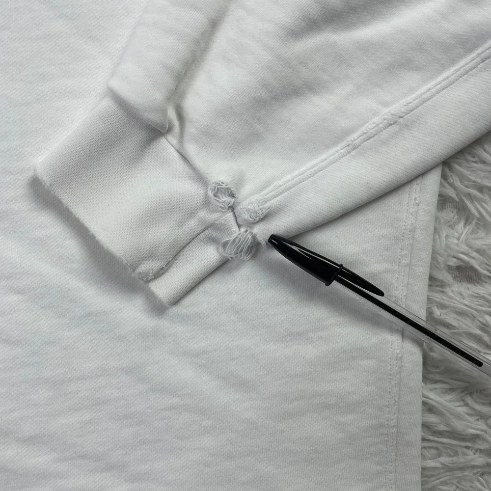 Lululemon Sweater Womens Large White Perfectly Oversized Crew Sweatshirt Terry L